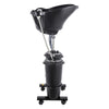 Portable Shampoo Basin with 2 Water Buckets 30cm Deep Salon Hair Washing Sink Adjustable Height Angle Mobile Shampoo Bowl Unit
