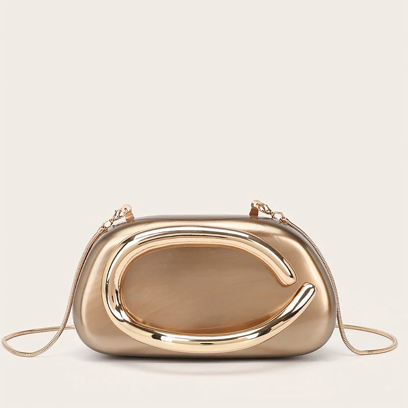 Women Acrylic Clutch Box Handbag Metal Handle Evening Bag Trendy Ladies Shoulder Crossbody Purse for Wedding Prom Cocktail Party