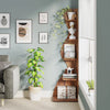 Tribesigns Corner Shelf, Modern 5-Tier Wall Corner Bookshelf, Stylish Corner Small Bookcase Storage Rack Plant Stand