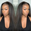 250% 13x6 hd lace frontal kinky straight human hair wigs For Women Glueless Brazilian 13x4 Yaki Straight lace front Wig On Sale