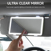 Car Interior Mirrors Sun Visor Plate LED HD Makeup Mirror for Girls Women Rechargeable Fill Light Universal Thin Vanity Mirror