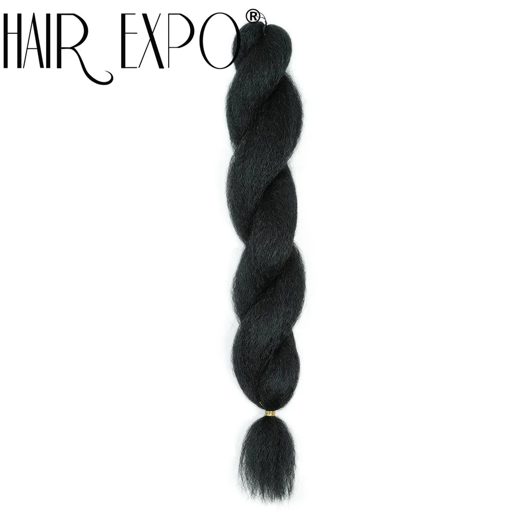 26Inch Vixen Crochet Bulk Hair Synthetic Jumbo Braids Fluffy Yaki Straight Crochet Hair Afro Kinky Curly Braiding Hair Extension