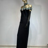 Summer Bandage Dress 2024 Women Celebrity Sexy Diamonds Crystal Black Maxi Long Bodycon Elegant Evening Club Party Dress