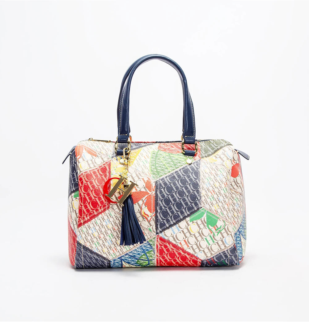 CH Fashionable and Luxury Design Spring 2024 New Women's Handbag Jacquard Colorful Women's Commuting Crossbody Bag