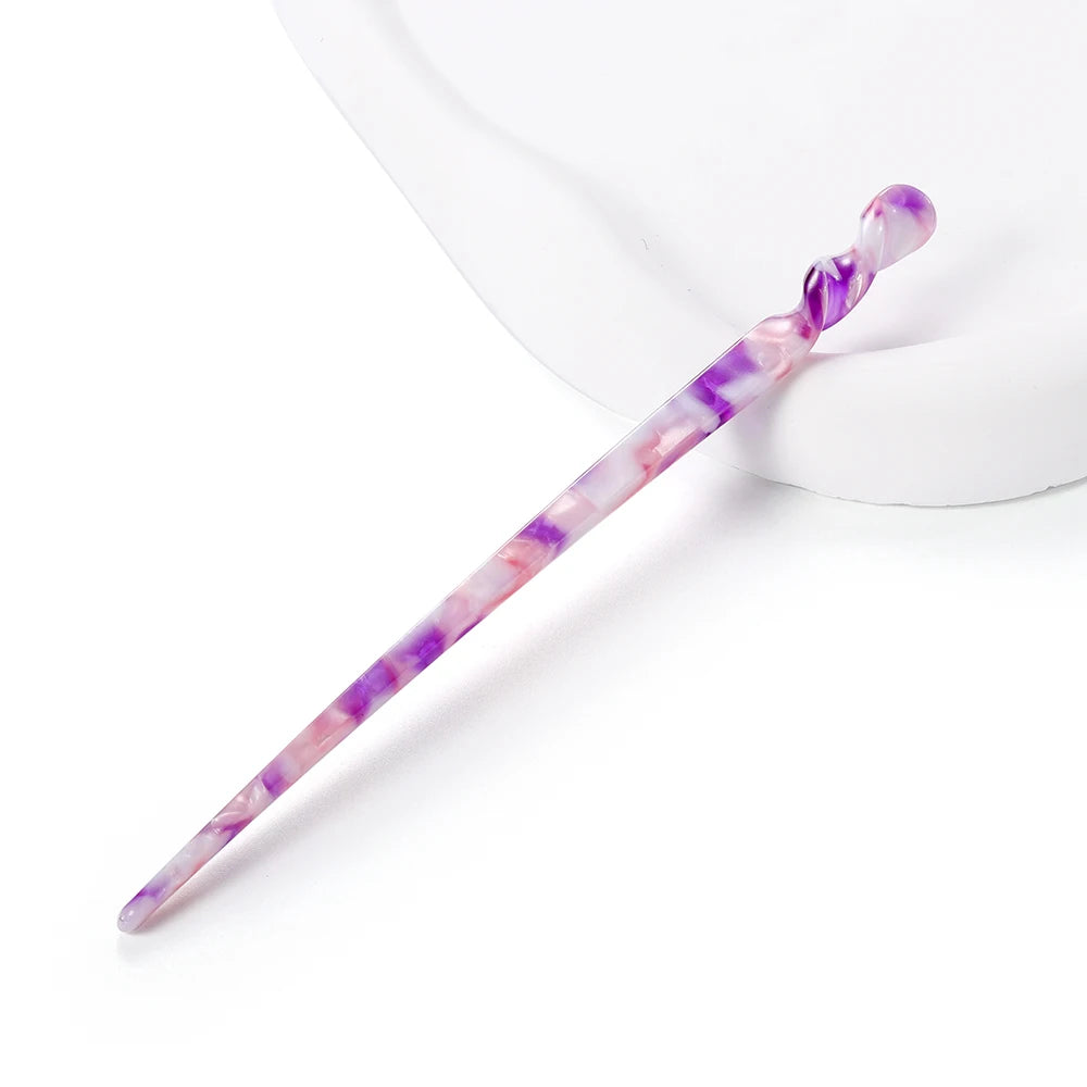 Chinese Style Hair Sticks Vintage Acetate Resin Chopstick Women Hairpins Hair Clip Pin Headwear Wedding Hair Jewelry Accessories
