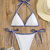 Bikini Swimsuit 2025 New Sexy Slim Fit Backless Swimsuit Hanging Neck Small Lace Split Swimsuit