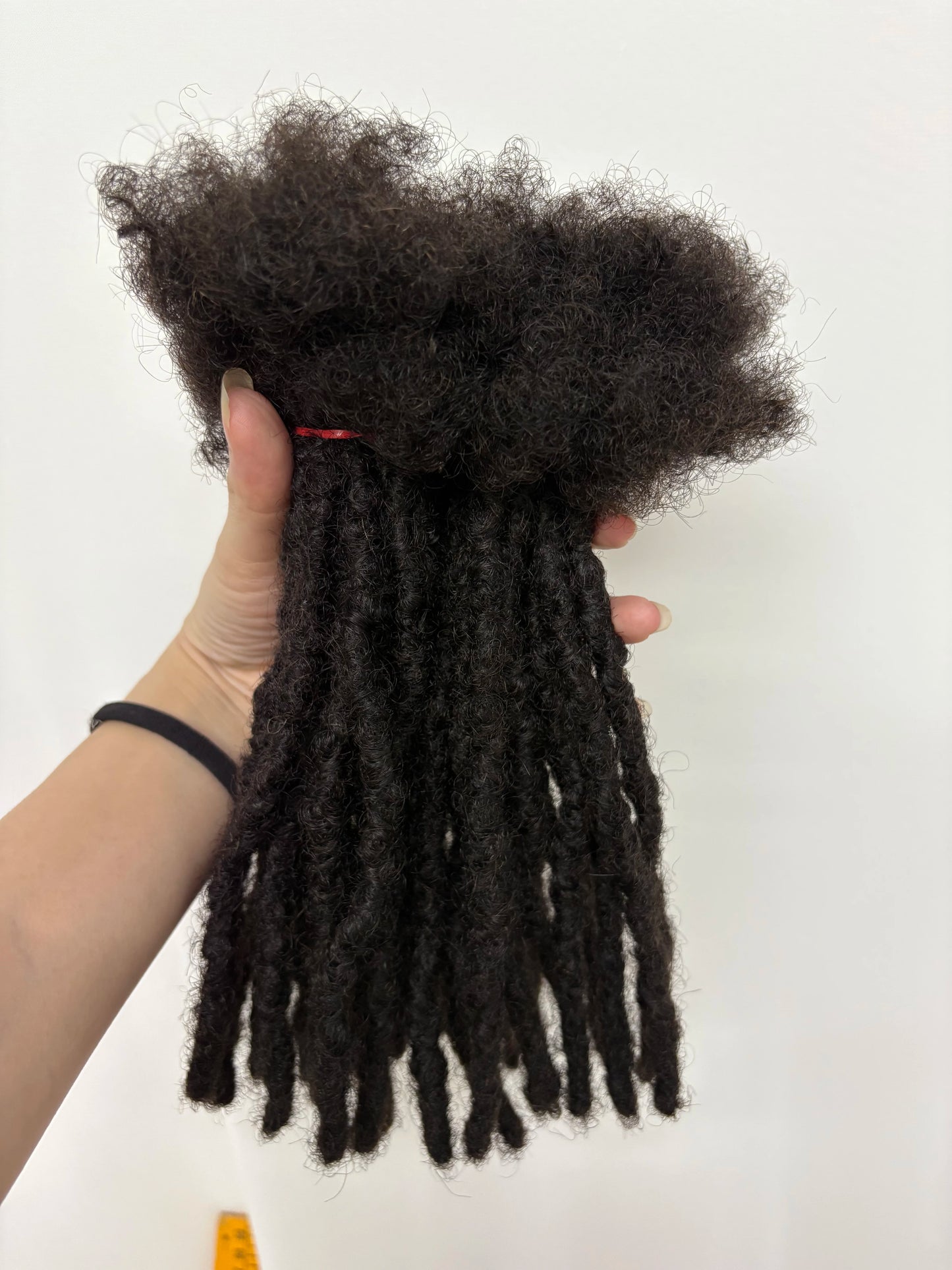 Loc Extension Human Hair 0.6cm Width 8inch 50 Strands Handmade Dreadlock Inter Extension Human Hair for Women/Men/Kids