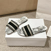 Summer Women Letter Flat Sandals Casual Comfortable Slip Slide 2024 Fashion Vintage Slippers Shoes Classic New