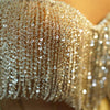 Stock 2024 Sparkly Rhinestones Chain Tassel Strapless Luxury Mini Dress Women Celebrate Party NightClub Performance Stage Outfit