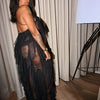 Chic and Elegant Summer Dress Women Halter Sexy Birthday Dress Transparent Mesh Backless Maxi Dress Wholesale Dropshipping