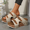 New Arrival Women's Summer 2025 New Platform Wedge-heeled Sandals Plus Size Comfortable Casual Outdoor Open Toe Beach Slippers