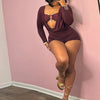 Insglas Spring Trend Swing Collar Sexy Women Romper+Metal buckle Bra Hipster Midnight Party New Workout Fit Coquette Playsuits