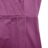 2024 summer new short sleeve V-neck waist solid color Tunle pencil skirt dress