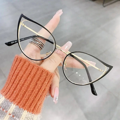 2025 New Cat Eye Anti Blue Light Glasses Women Men Vintage Brand Designer Optical Retro Ins Computer Eyeglasses Clear Spectacle
