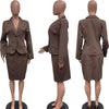 BWQ Women's Set Full Sleeve Button Blazer + Skirts Suit 2025 Winter Casual Streetwear Two 2 Piece Set Africa OL Work Outfits