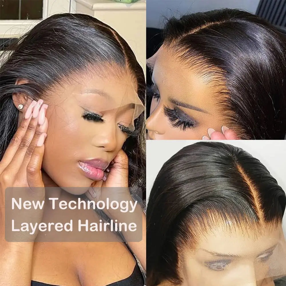 250 Density 360 Full Lace Wigs 100% Human Hair Glueless Pre Plucked Brazilian Straight 13x6 Hd Lace Frontal Wig For Women