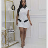 Ladies Streetwear Sleeveless Bodycon Dress 2024 Summer Autumn Women Mini Dresses Women Sweatshirts White Black Dress Clothing