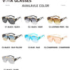 2023 Luxury Big Square Sunglasses Women Brand Designer Retro Blue Sun Glasses For Female Oversized Black Shades Oculos UV400