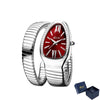 Classic Snake Shape Watch For Women Gold Silver Scaleable Bracelet Womens Watches Bling Diamonds Quartz Ladies Wristwatch