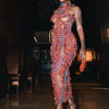 Weird Puss Sexy Hollow Dress Women Knit Colorful Tassel Backless Y2k Summer Trend Stretch Sleeveless Elastic Bodycon Clubwear