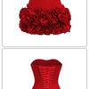 VC Christmas Dress Strapless Backless Red Structured Floral Embellished Mini Length Bodycon Celebrity Party Cocktail Dress