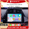 Android 14 Car Radio For Toyota Prius XW50 2015 - 2020 AI Voice Wireless Carplay Multimedia Video Player Navigation GPS Stereo