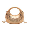 New Gold Silver Fashion Acrylic Moon Women's Handbags Luxury Ladies Clutch Bags Dinner Bag with chain 2024