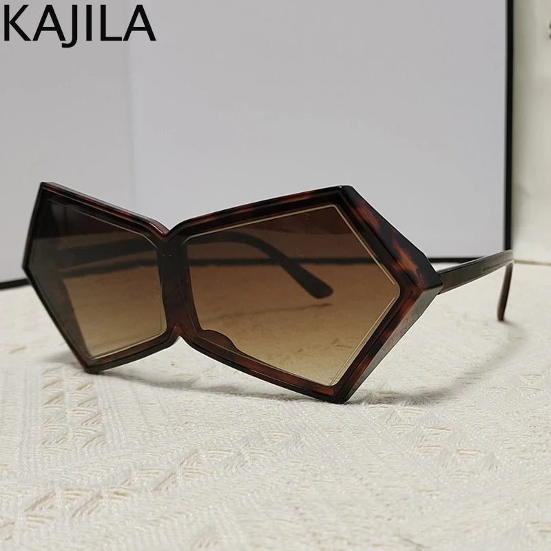 Oversized Square Punk One-piece Sunglasses Women 2024 Luxury Brand Big Frame Shield Sun Glasses For Ladies Wrap Eyewear Goggle