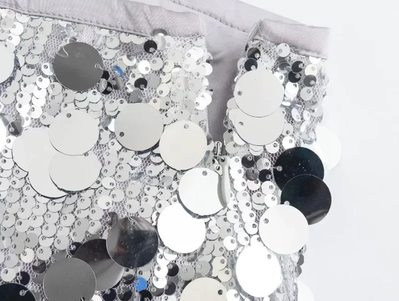 Party Club Stage Show Mini Skirts for Women Clothing Fashion Clothes Sexy Streetwear Dance Bling Sequined Hot Girls