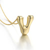 Greatera Gold Color Chunky Balloon Bubble Initial Letter Pendant Choker Necklaces for Women Custom Personalized Jewelry