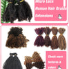 Human Braiding Hair Afro Kinky Curly Locks Hair Extensions Microlocs Bulk Hair For Braiding Ombre Color Brown Crochet Braids 4C