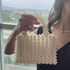 Noble Crystal Beaded Evening Bag Wedding Clutch with Pearl Chain New handmade Pearl chain shoulder bag Handbag evening dress bag