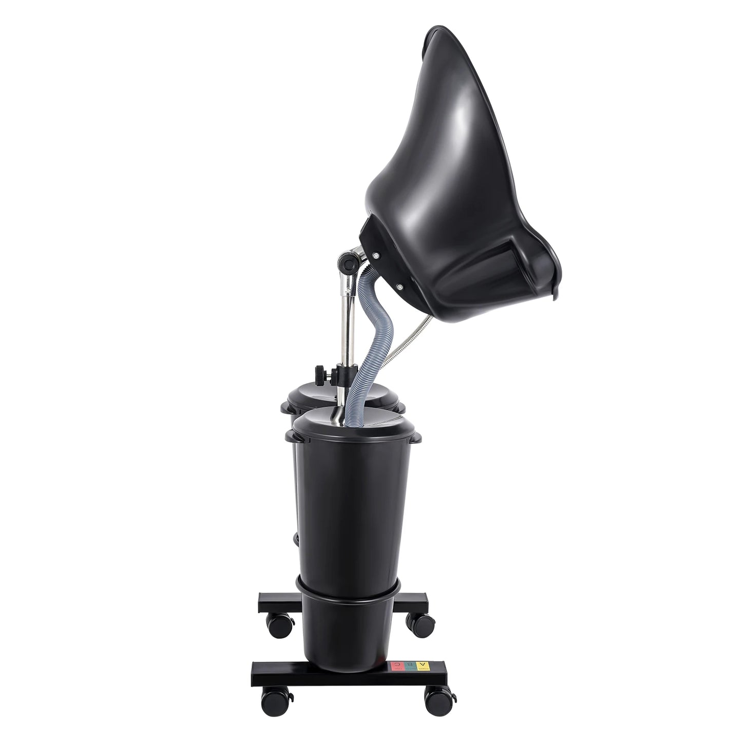 Portable Shampoo Basin with 2 Water Buckets 30cm Deep Salon Hair Washing Sink Adjustable Height Angle Mobile Shampoo Bowl Unit