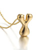 Greatera Gold Color Chunky Balloon Bubble Initial Letter Pendant Choker Necklaces for Women Custom Personalized Jewelry