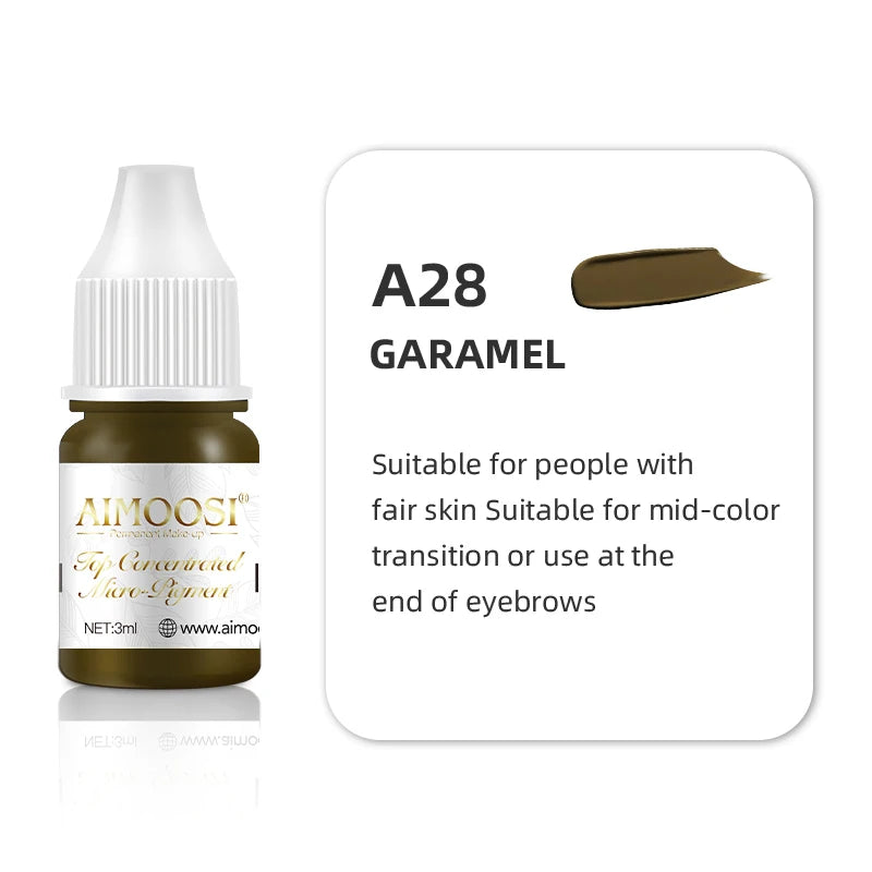 New Top Tattoo Microblading Paint Ink 3ml Pigment For Semi Permanent Body Art Eyebrows Eyeliner Lips Tint Makeup Supplies