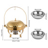 Chafing Dish Buffet Set Stainless Steel Hanging Lid Dining Stove Buffet Servers and Warmers Set Warming Tray