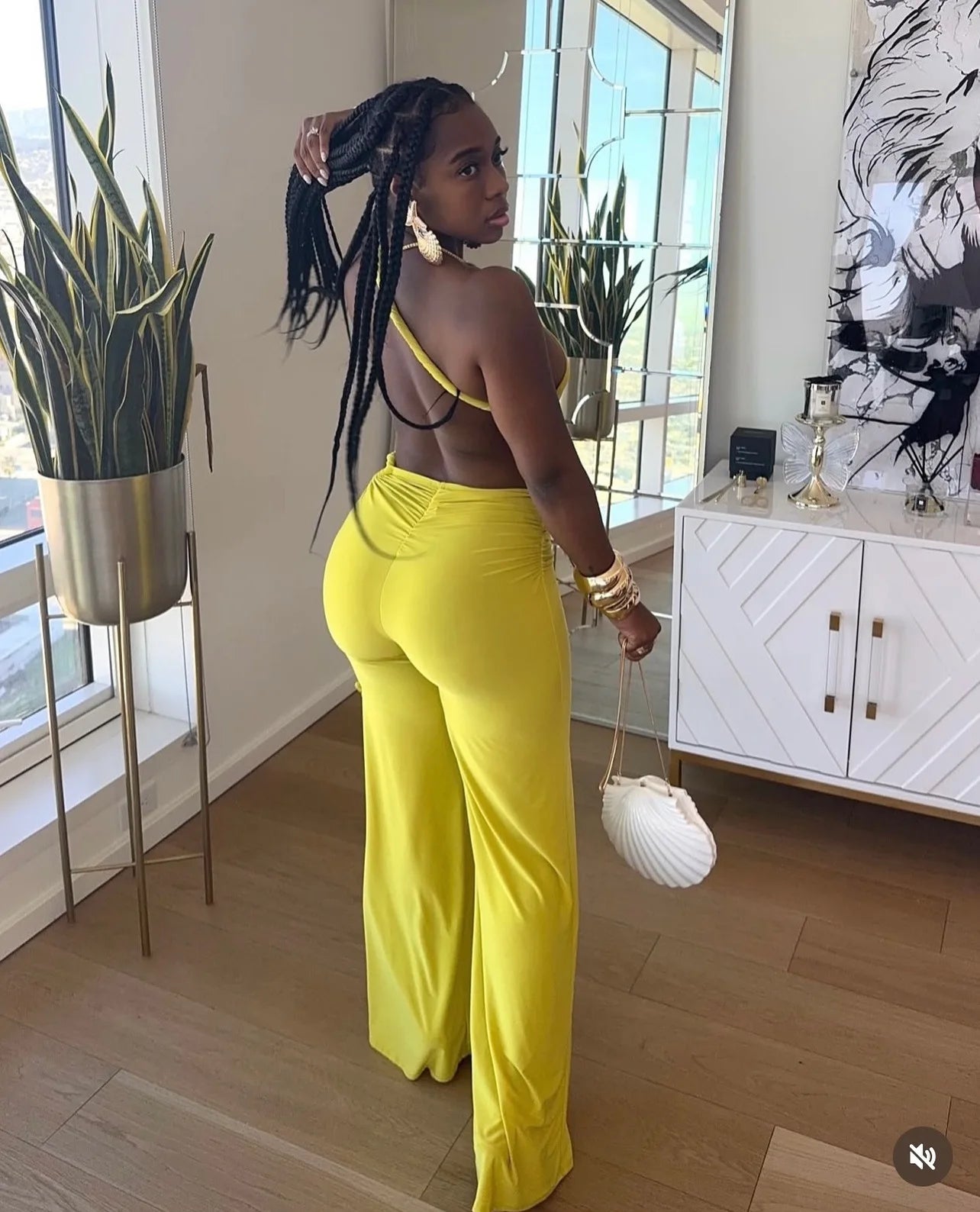 FAGADOER Sexy Ruched Patchwork Bodycon Jumpsuits for Woman Halter Sleeveless Wide-leg Romper Female Streetwear Overalls 2025 New