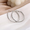 30-80mm Big Hoop Earrings For Women Girls Circle Crystal Rhinestone Earrings Black Gold Silver Color Round Earings Party Gift