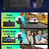 Develuck 10.26" Car DVR 350° Adjustable Carplay Android Auto Dash cam 4K Front&1080P Rear Camera Voice Control WIFI Dual lens FM