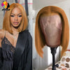 Burgundy Bob Wig Lace Front Human Hair Wigs Pre-Plucked 99J Red Blonde Colored Straight Human Hair Wigs 13x1 Lace Front Wig