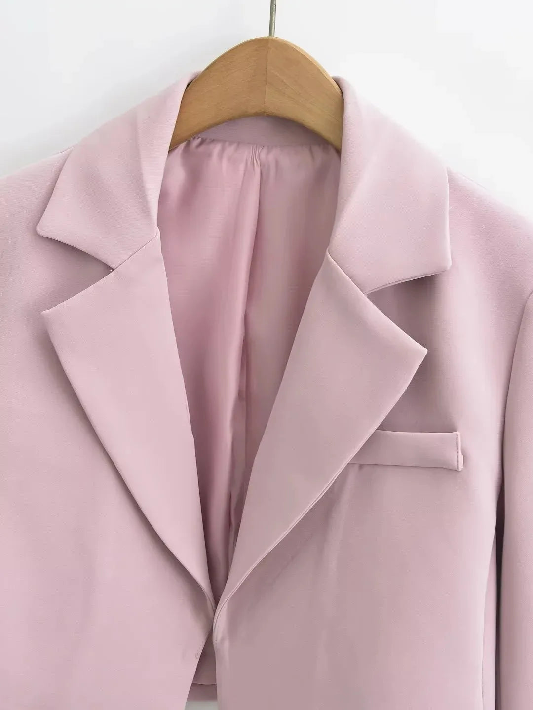 Autumn Notched Collar Open Stitching Blazer Vintage Women Full Sleeve High Waist Short Suit Cool Girl Coat Outwear