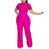 Elegant Jumpsuits & Rompers for Women O Neck Lace Patchwork Short Sleeve Sashes High Waisted Luxury Birthday Party Dinner Outfit