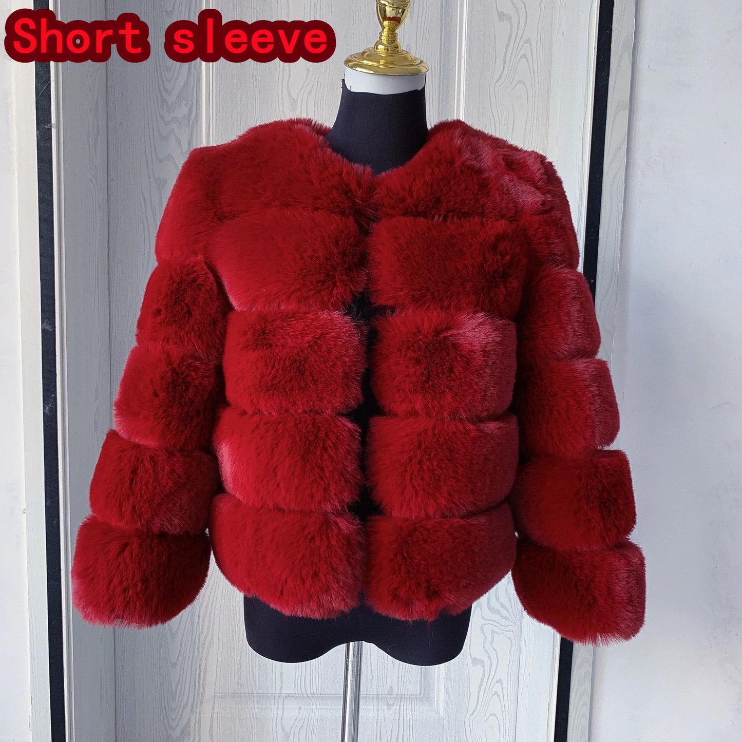Damenmode Kunstpelzmantel superheiß Herbst Winter Damen kurze Kunstfuchsjacke flauschig hohe Qualität 7XL Damen Pelzmäntel