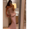 Amanda Customized Pink Mermaid Two-Piece Set robes de soirée Chiffon Sleeveless Party Dresses Floor-Length Prom Dress 2024