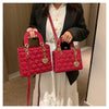 Red Love Patent Leather Bright Surface Handbag High-end Design Sense Wedding Bag Women's New Fashion All-matching Crossbody Bag