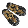 Custom Queen Of Absolutely Everything Gold Baroque Soft Memory Foam House Slippers Women Comfy Warm Anti-skid Sole Slipper