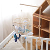Baby Crib Mobile Bed Bell Rattle Toys Wooden Crochet Stars Pendant Bed Bell Toys Newborn Comfort Crib Bracket Hanging Toys Gifts