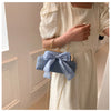 Glittering Chain Plaid Pattern Evening Bag For Women Bow Decor Shoulder Bag, Fashionable Elegant Clutch, Women‘s Crossbody Bag