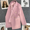 Spring Autumn High Quality Long Sleeve Female Blazer Double Button Jacket Ladies Business Work Wear Formal Coat Women Outerwea