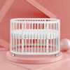 Oval crib Multifunctional pine children's bed European white newborn baby movable splicing bed